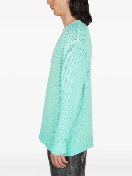 Pulover Guess cu decolteu în V verde