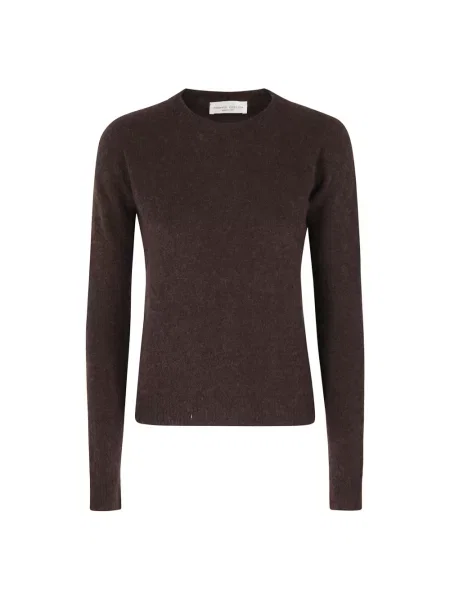 Dzianinowy sweter Roberto Collina brązowy
