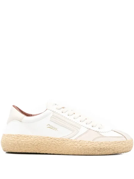Sneakerși Puraai cu șireturi din dantelă alb