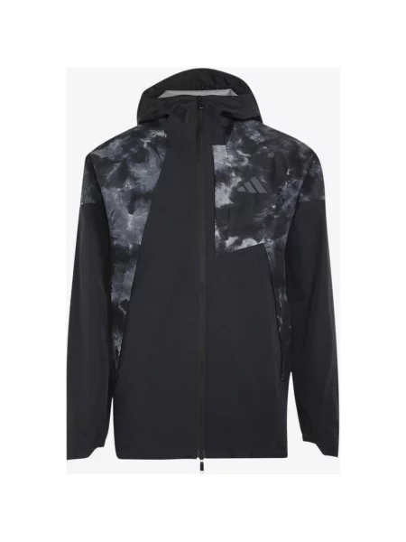 Kurtka z kapturem adidas Terrex Xperior Layer Hybrid Primeknit Spray Dye S szary