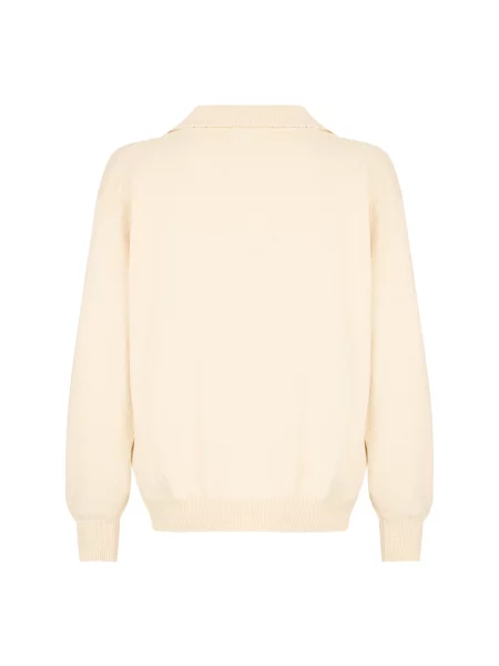 Sweter Roberto Collina wełniany beżowy