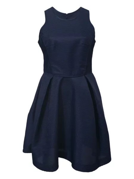 Rochie mini Maje fără mâneci plisată de costum albastru