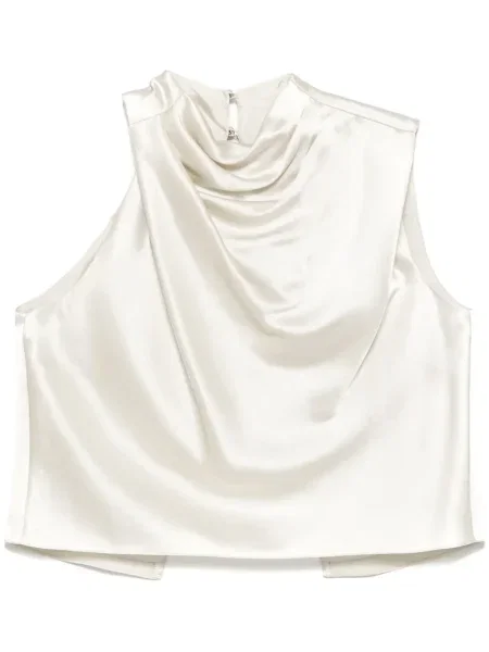Top Michelle Mason z odkrytymi plecami biały