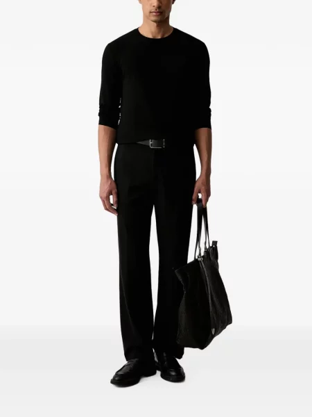 Дълго тениска Trussardi с кръгло деколте черно