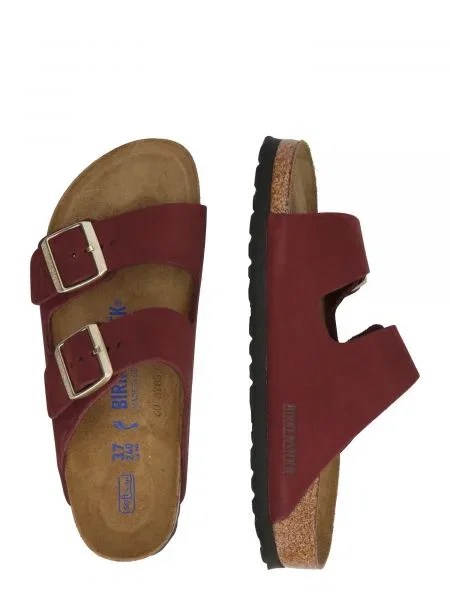 Pantofi BIRKENSTOCK ARIZONA SFB NABOUCK CALZ S roșu
