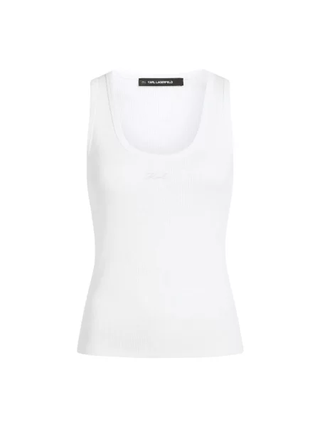 Top Karl Lagerfeld z logo biały