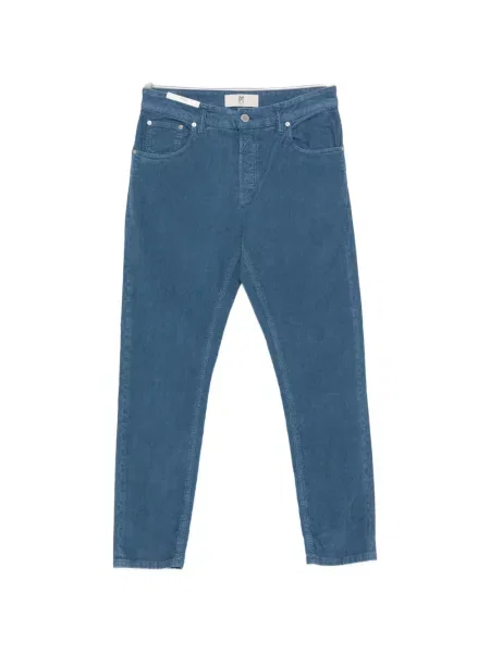 Pantaloni Pt Torino de catifea cord cu 5 buzunare albastru