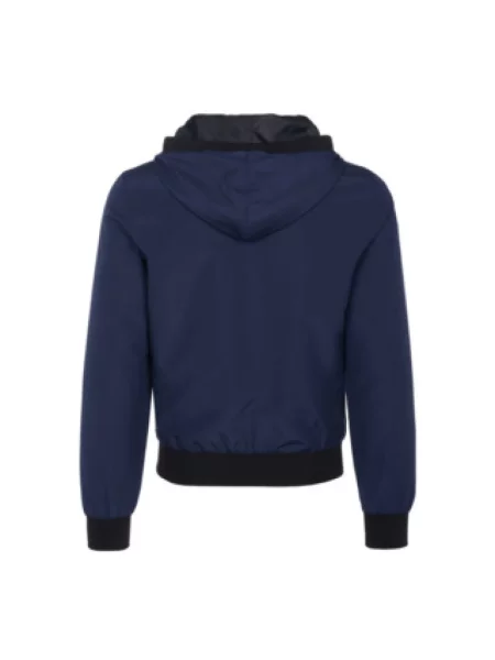 Kurtka bomber Dolce And Gabbana z kapturem niebieski