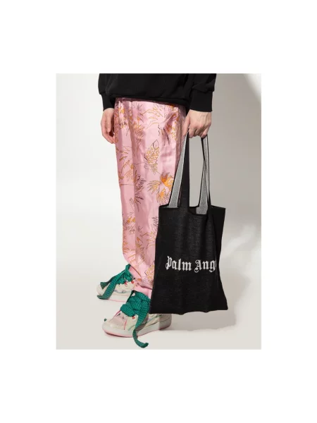 Torba Palm Angels wełniana z logo czarna