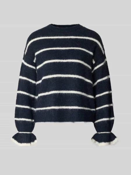 Regular Fit sweter o wyglądzie dzianiny Zero granatowy