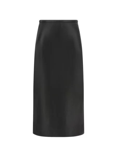 Fustă din piele Co cu talie înaltă negru
