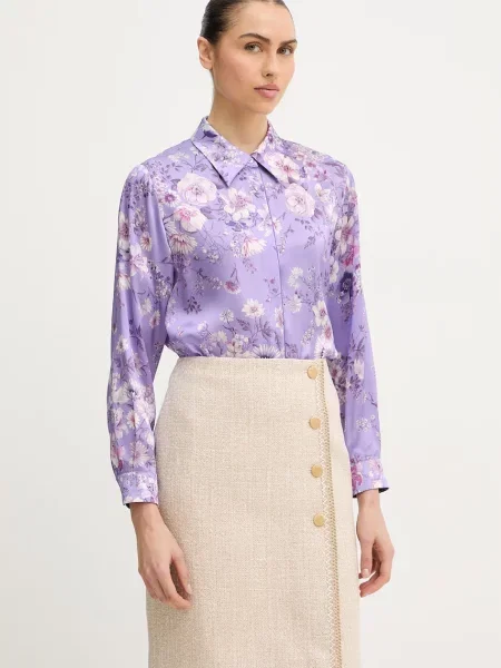 Luisa Spagnoli cămașă de matase Bagheria violet