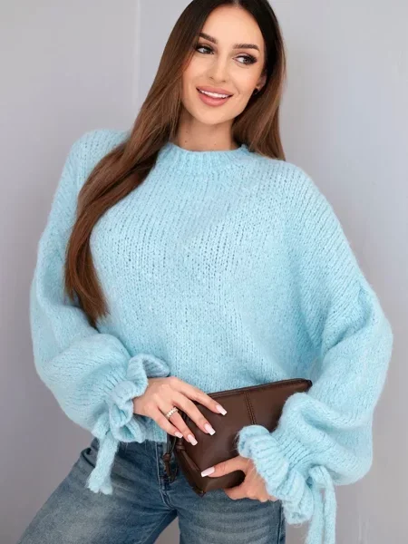 Пуловер Kesi Włoski от мохер синьо