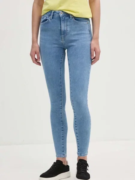 Дънки Pepe Jeans SUPER SKINNY JEANS HW синьо