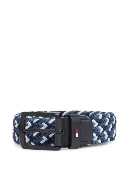 Колан Tommy Hilfiger с катарама с автограф синьо