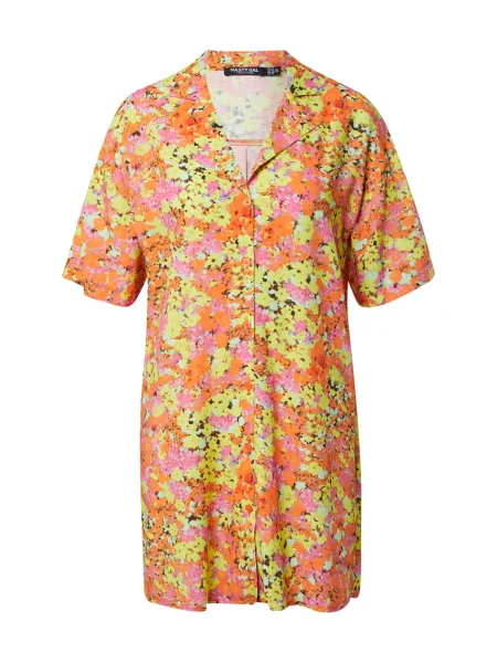 Nasty Gal Blúz azúr / sárga / narancs / rózsaszín