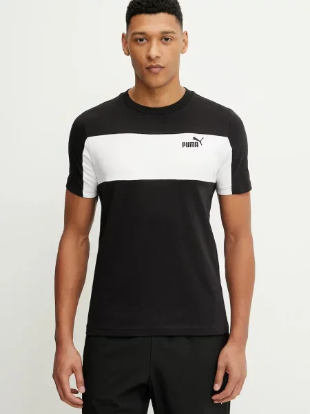 Тениска Puma с десен черно