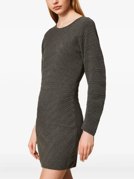 Rochie Twinset tricotate de costum gri