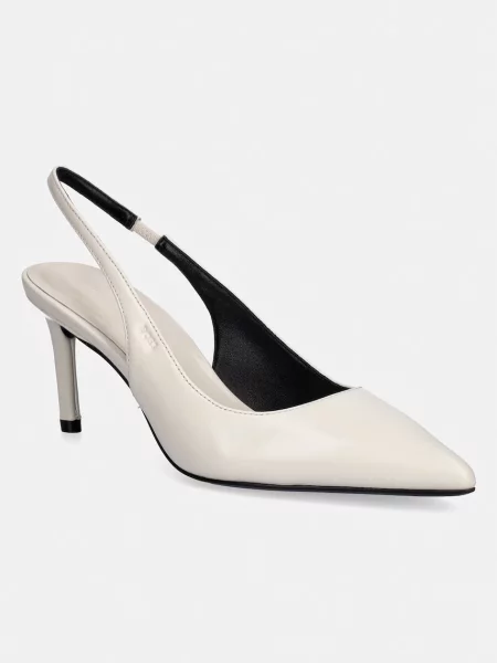 BOSS pantofi stiletto din piele Gracey bej