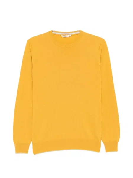 Pulover Kangra cu decolteu rotund galben