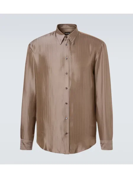 Cămașă Giorgio Armani maro