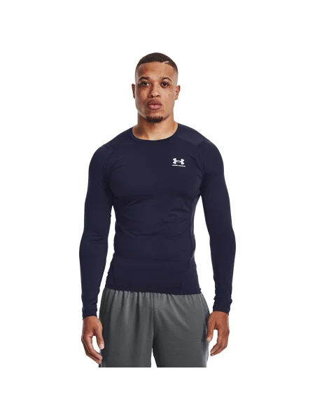 Tricou Under Armour Hg Armour Comp LS Midnight Navy/ White M albastru
