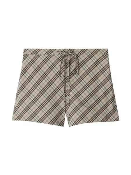 Szorty Burberry w kratę beżowe