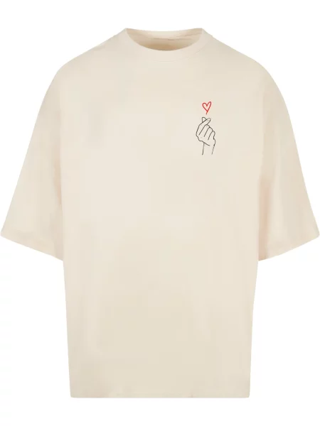 Merchcode Majica K Heart rdeča / črna / volneno bela