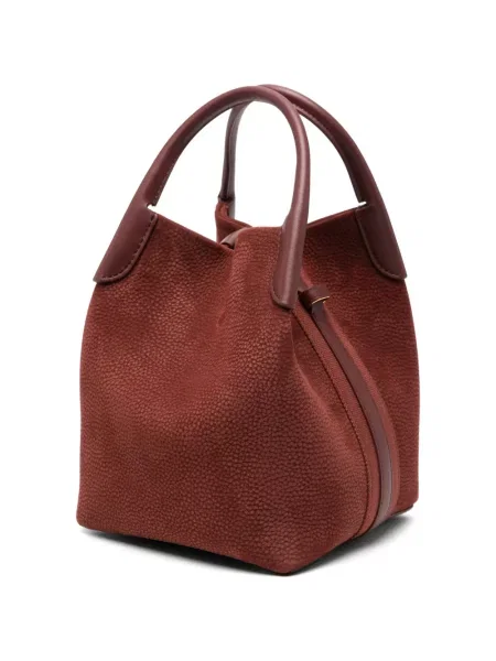 Geantă shopper Loro Piana din piele roșu