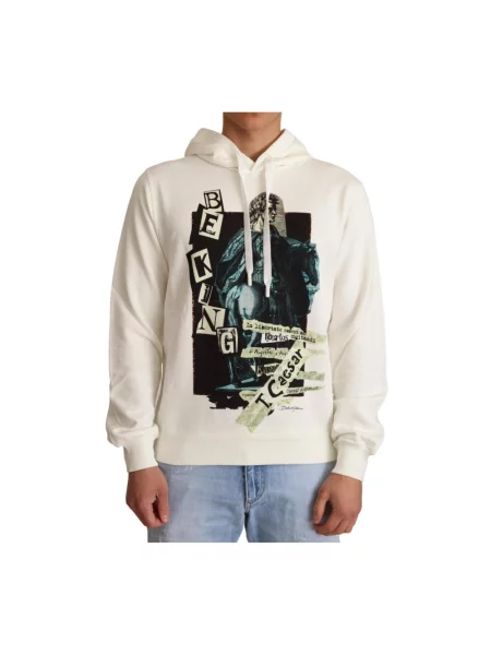 Bluza Dolce And Gabbana z kapturem biała