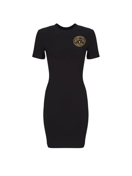 Rochie din denim Versace Jeans Couture negru