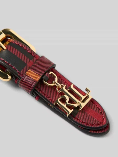 Zawieszka z aplikacją z logo Lauren Ralph Lauren bordowa