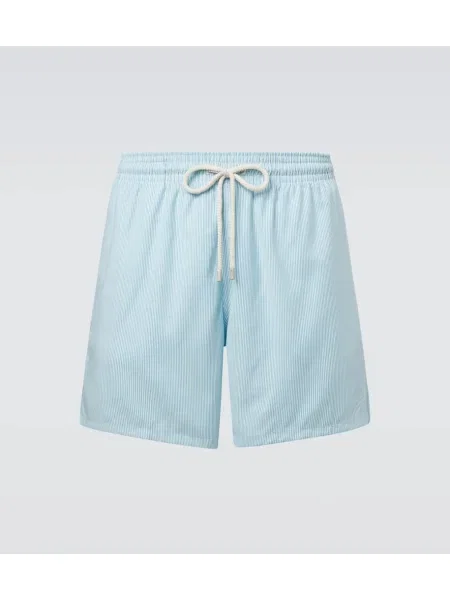 Vlněný pruhovaný spodní díl plavek Vilebrequin modrý