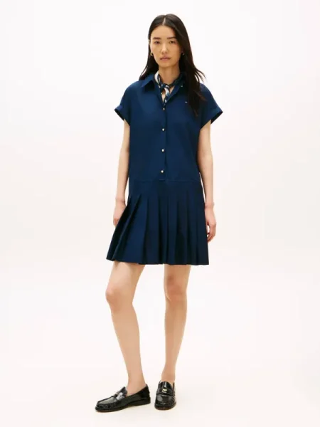TOMMY HILFIGER Rochie tip bluză bleumarin