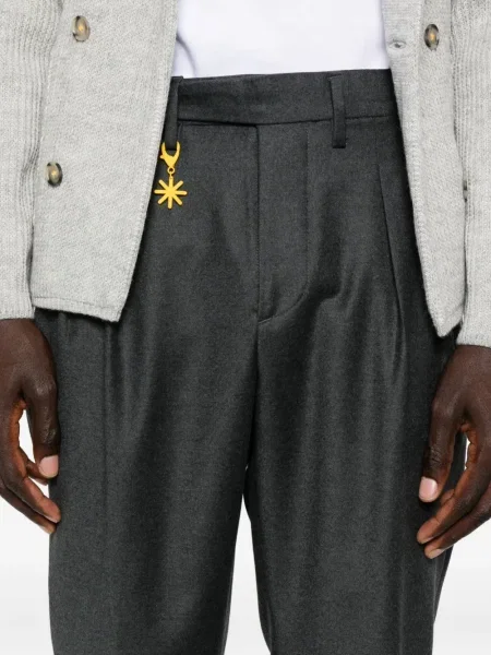 Pantaloni Manuel Ritz plisate de flanelă gri