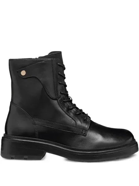 Botine Geox cu șireturi cu platformă din dantelă negru