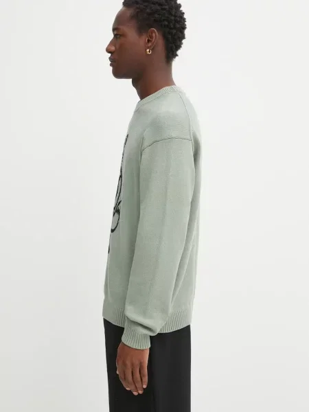 Πουλόβερ Maison Kitsuné Dressed Fox Intarsia πράσινο
