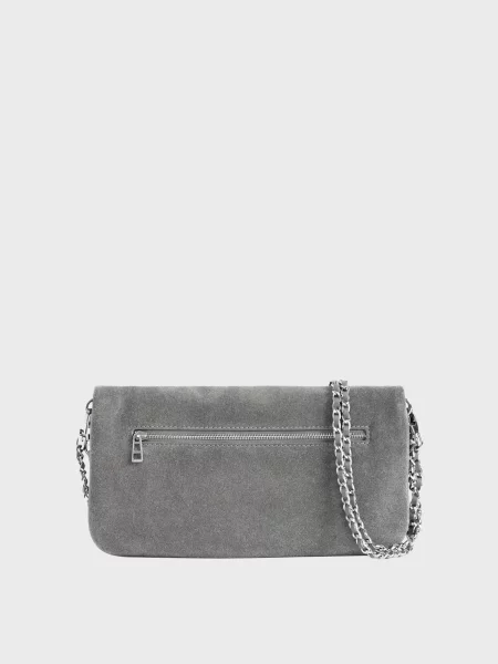 Замшевий клатч Zadig&voltaire сірий