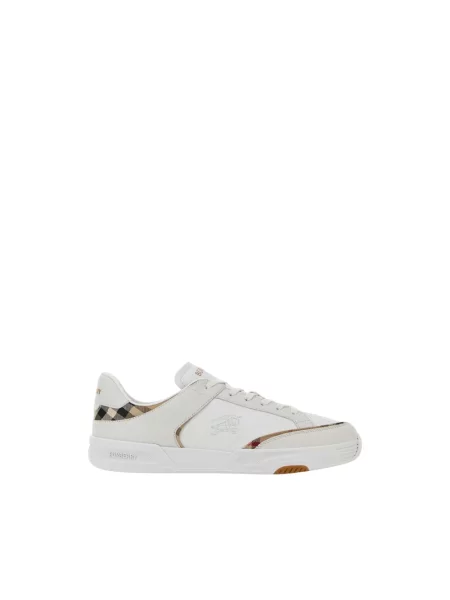 Sneakersy Burberry skórzane białe
