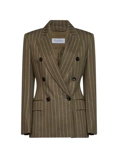 Sacou Max Mara cu două rânduri de nasturi verde