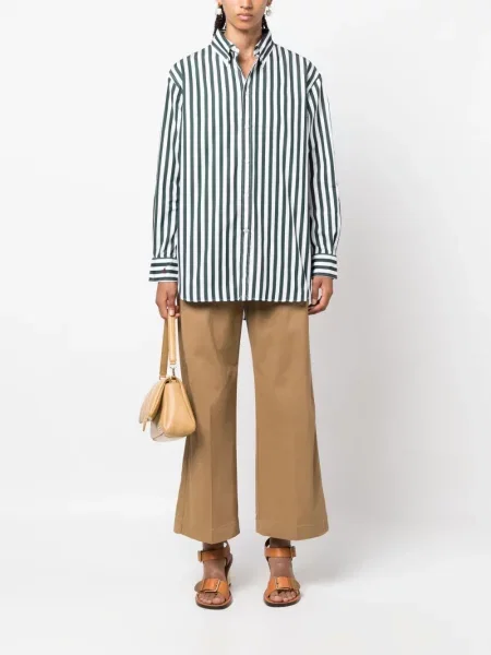 Vlněné zkrácené zvonové kalhoty Polo Ralph Lauren černé