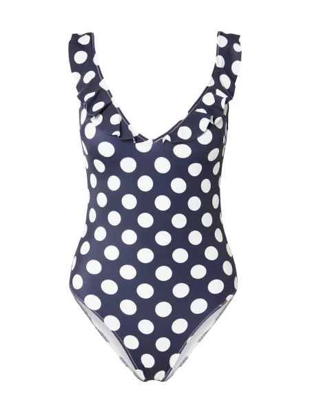 Lindex Costum de baie întreg bleumarin alb