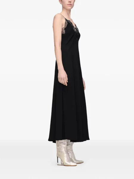 Rochie midi Maison Margiela din dantelă negru