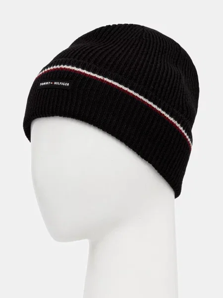 Tommy Hilfiger Čiapka s prímesou vlny čierna