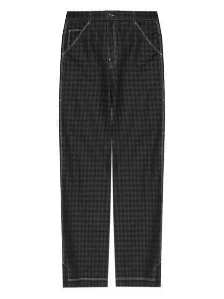Kostkované kalhoty Amiri černé
