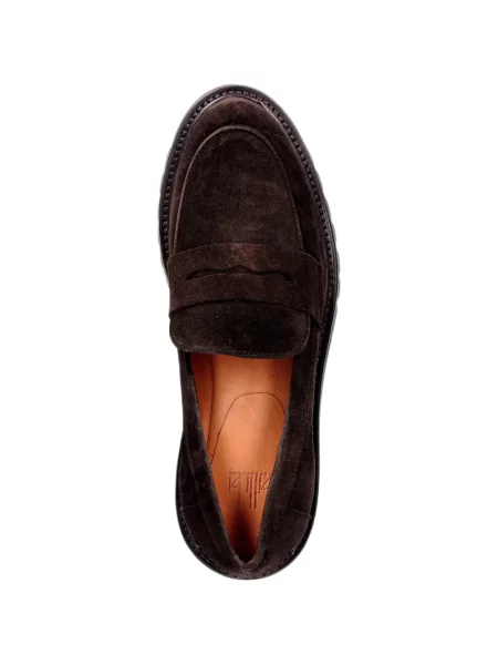 Pantofi loafer Billi Bi din piele de căprioară maro