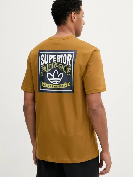 Тениска Adidas Originals с принт оранжево