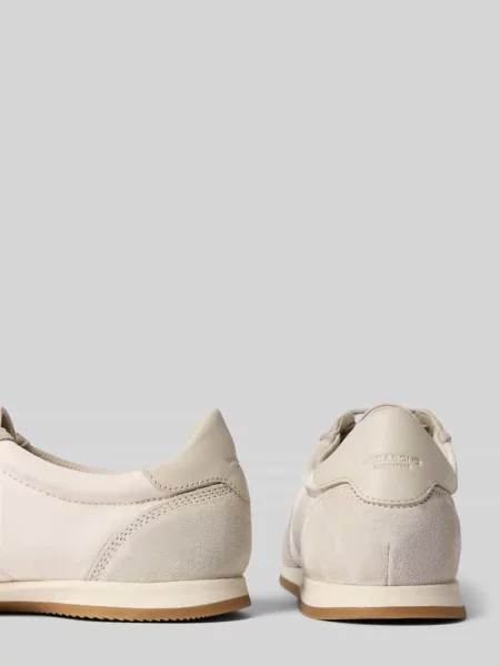 Niskie sneakersy z mieszanki skóry bydlęcej i tkaniny model YASMIN' Vagabond białe