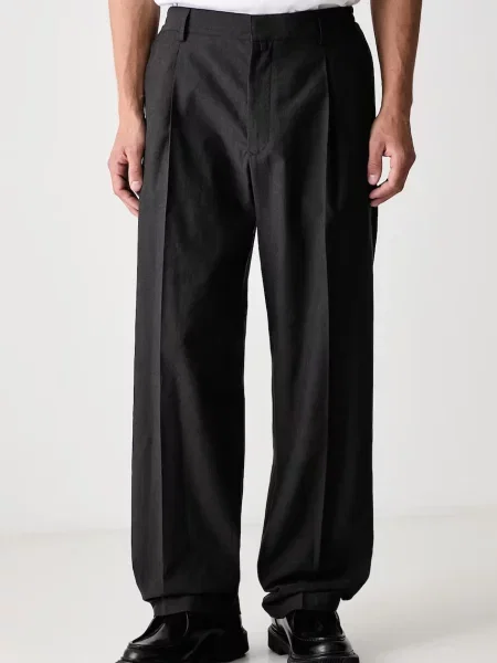 Maison Margiela egyenes férfi gyapjú nadrág szürke