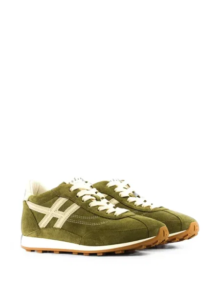 Sneakerși Hogan din piele de căprioară verde